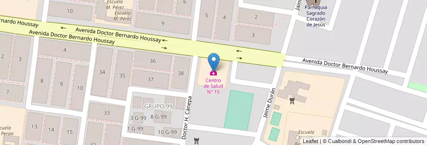 Mapa de ubicacion de Centro de Salud N° 15 en Arjantin, Salta, Capital, Municipio De Salta, Salta.
