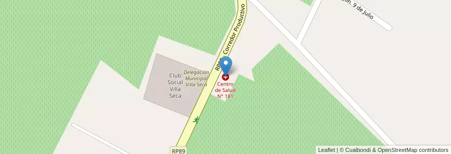 Mapa de ubicacion de Centro de Salud N° 181 en Argentinië, Chili, Mendoza, Departamento Tunuyán, Distrito Villa Seca.