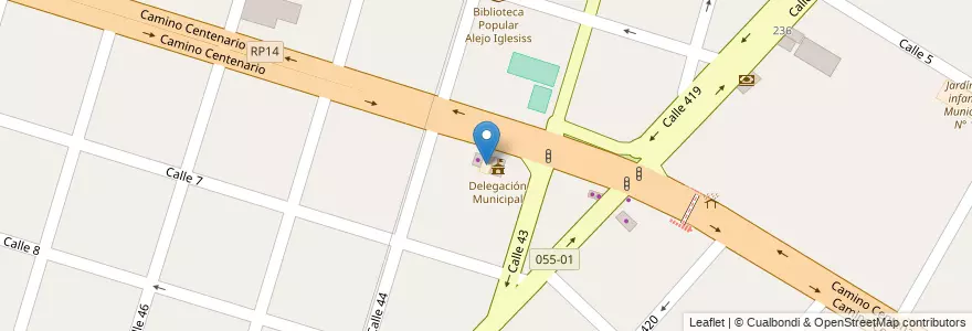 Mapa de ubicacion de Centro de Salud N° 4 - Villa Elisa, Villa Elisa en Arjantin, Buenos Aires, Partido De La Plata, Villa Elisa.