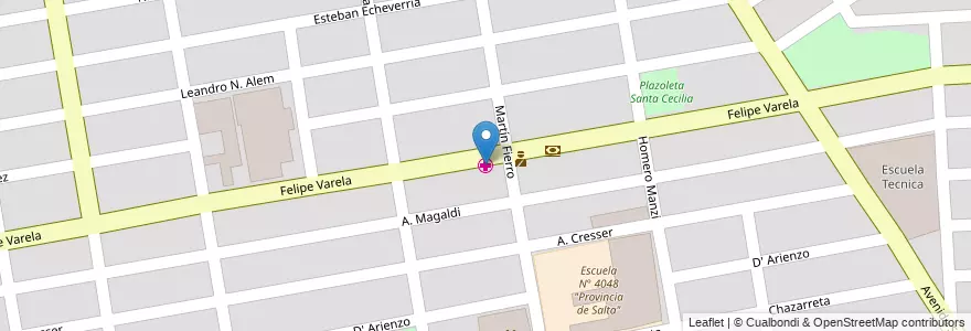 Mapa de ubicacion de Centro de Salud N° 52 Santa Cecilia en 아르헨티나, Salta, Capital, Municipio De Salta, Salta.