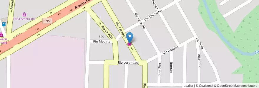 Mapa de ubicacion de Centro de Salud N° 9 en アルゼンチン, サルタ州, Capital, Municipio De Salta, Salta.