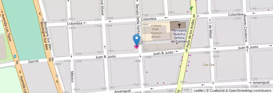 Mapa de ubicacion de Centro de Salud N°29 "Villa Jovita" en 아르헨티나, 칠레, Mendoza, Godoy Cruz, Departamento Godoy Cruz, Distrito Ciudad De Godoy Cruz.