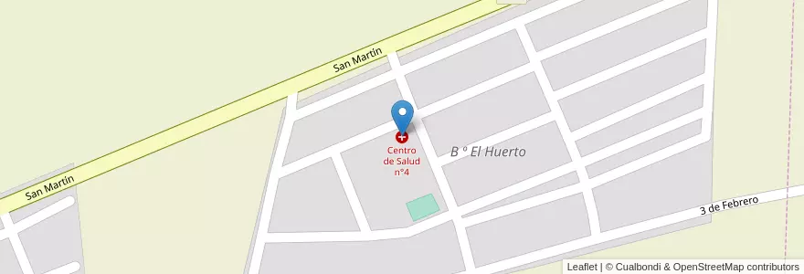 Mapa de ubicacion de Centro de Salud n°4 en آرژانتین, Salta, San José De Los Cerrillos, Municipio De Cerrillos.