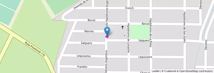 Mapa de ubicacion de Centro de Salud N°56 Madre Teresa de Calcuta -Palermo en Argentinien, Salta, Capital, Municipio De Salta.