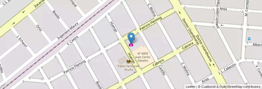 Mapa de ubicacion de Centro de Salud Nº 1 de Villa Primavera en 阿根廷, Salta, Capital, Municipio De Salta, Salta.