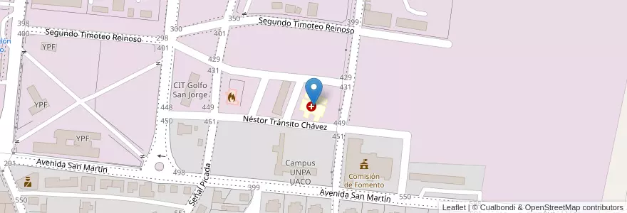Mapa de ubicacion de Centro de Salud Ramón Kuester en アルゼンチン, チリ, サンタクルス州, Comisión De Fomento De Cañadón Seco, Deseado, Cañadón Seco.
