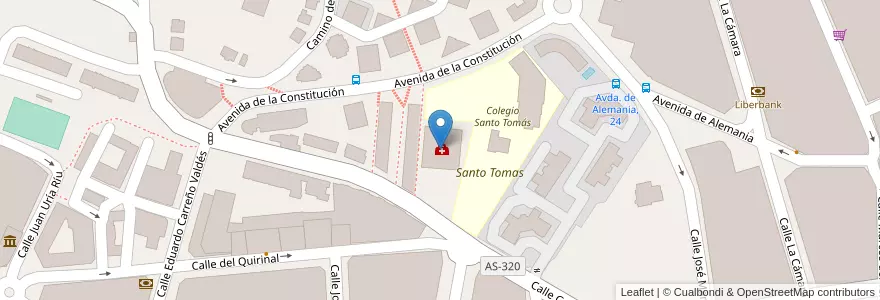 Mapa de ubicacion de Centro de salud Sabugo en Spagna, Asturie, Asturie, Avilés.