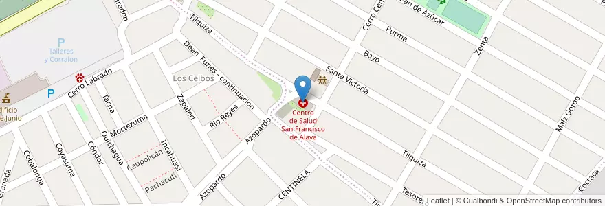 Mapa de ubicacion de Centro de Salud San Francisco de Alava en アルゼンチン, フフイ州, Departamento Doctor Manuel Belgrano, Municipio De San Salvador De Jujuy.