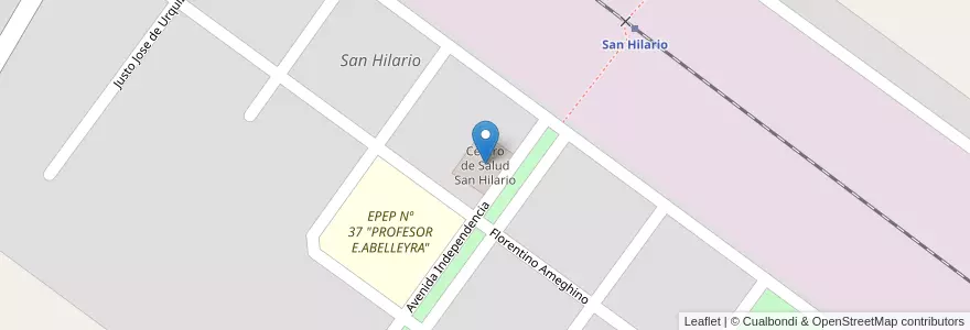 Mapa de ubicacion de Centro de Salud San Hilario en アルゼンチン, フォルモサ州, Departamento Formosa, Municipio De San Hilario, San Hilario.