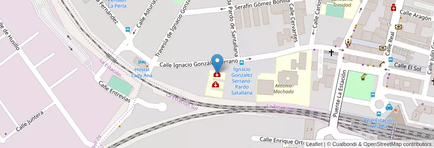 Mapa de ubicacion de Centro de Salud Sierra de Guadarrama en 스페인, Comunidad De Madrid, Comunidad De Madrid, Cuenca Del Guadarrama, Collado Villalba.