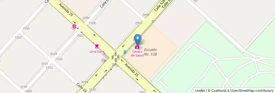 Mapa de ubicacion de Centro de Salud, Tolosa en アルゼンチン, ブエノスアイレス州, Partido De La Plata, Tolosa.