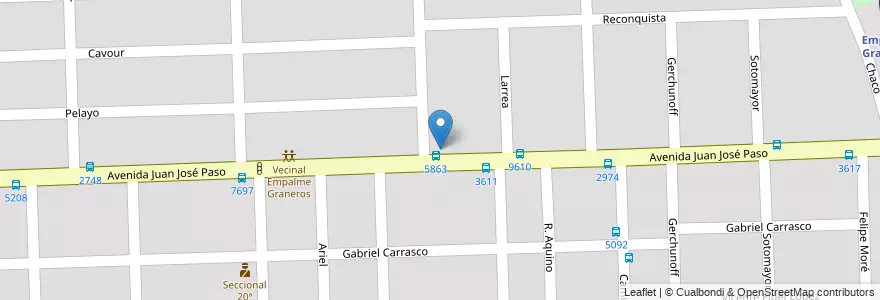 Mapa de ubicacion de Centro de Salud Vecinal Víctor Cué en Arjantin, Santa Fe, Departamento Rosario, Municipio De Rosario, Rosario.