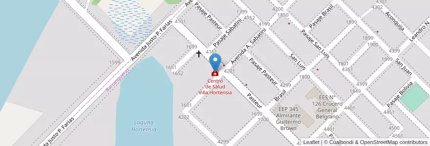 Mapa de ubicacion de Centro de Salud Villa Hortensia en Arjantin, Chaco, Departamento San Fernando, Barranqueras, Barranqueras.