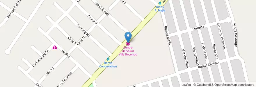 Mapa de ubicacion de Centro de Salud Villa Recondo en Argentina, Buenos Aires, Partido De La Matanza, Villa Celina.
