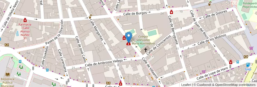 Mapa de ubicacion de Centro de Salud Villaamil en إسبانيا, منطقة مدريد, منطقة مدريد, Área Metropolitana De Madrid Y Corredor Del Henares, مدريد.