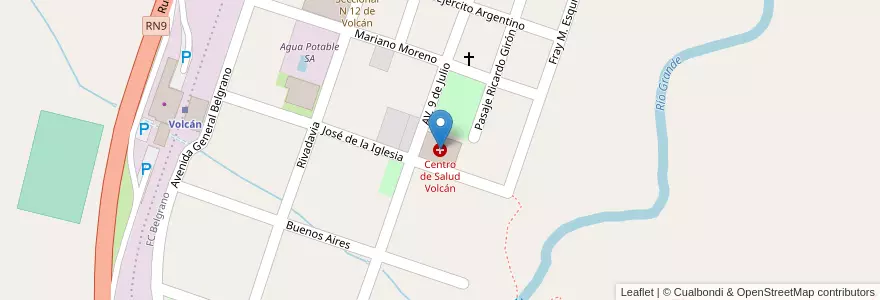 Mapa de ubicacion de Centro de Salud Volcán en Argentinië, Jujuy, Departamento Tumbaya, Municipio De Volcán.