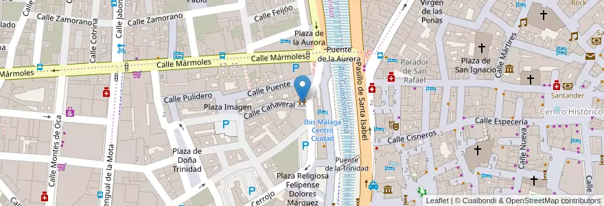 Mapa de ubicacion de Centro de Servicios Sociales Comunitarios Centro en İspanya, Andalucía, Málaga, Málaga-Costa Del Sol, Málaga.