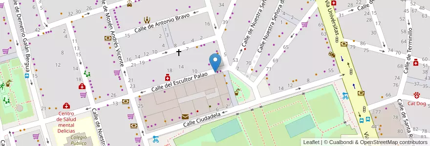 Mapa de ubicacion de Centro de tiempo libre El Cuco en スペイン, アラゴン州, サラゴサ, Zaragoza, サラゴサ.