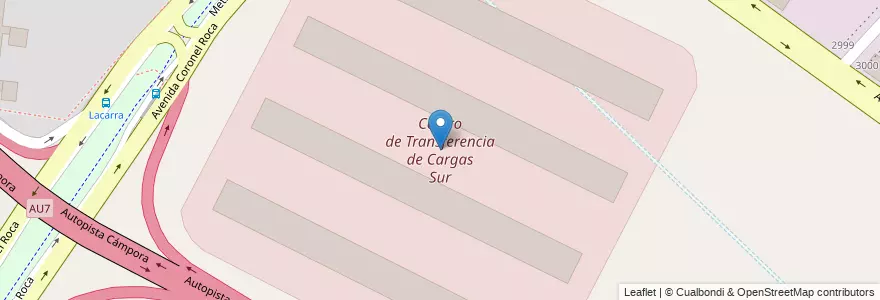 Mapa de ubicacion de Centro de Transferencia de Cargas Sur, Villa Soldati en アルゼンチン, Ciudad Autónoma De Buenos Aires, ブエノスアイレス, Comuna 8.