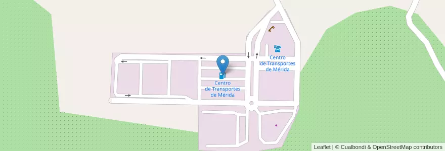 Mapa de ubicacion de Centro de Transportes de Mérida en إسبانيا, إكستريمادورا, بطليوس, ماردة.