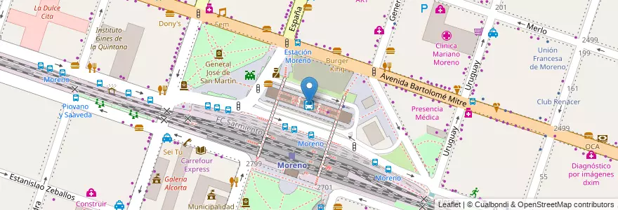 Mapa de ubicacion de Centro de Trasbordo Moreno en Argentina, Buenos Aires, Partido De Moreno, Moreno.
