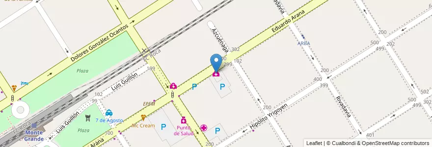Mapa de ubicacion de Centro de Urologia en Arjantin, Buenos Aires, Partido De Esteban Echeverría, Monte Grande.