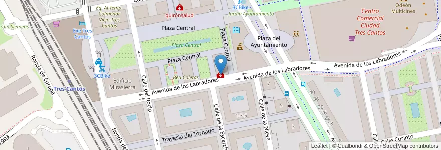Mapa de ubicacion de Centro Dental Future en 西班牙, Comunidad De Madrid, Comunidad De Madrid, Área Metropolitana De Madrid Y Corredor Del Henares, Tres Cantos.