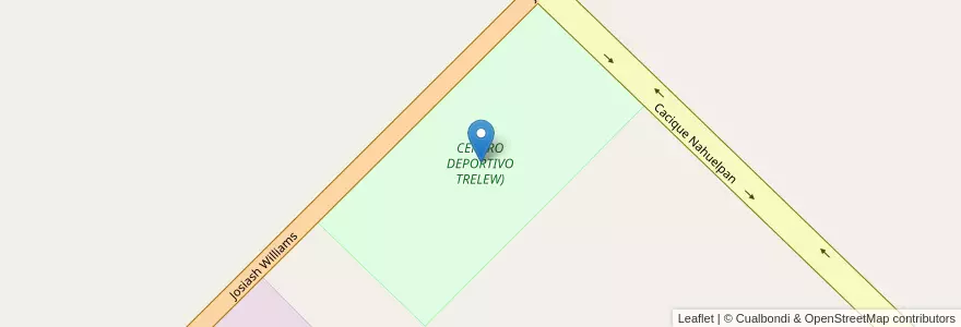 Mapa de ubicacion de CENTRO DEPORTIVO TRELEW) en Argentinië, Chubut, Trelew, Departamento Rawson.