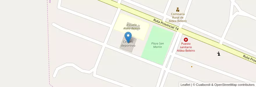 Mapa de ubicacion de Centro deportivo en آرژانتین, شیلی, چوبوت, Departamento Río Senguer.