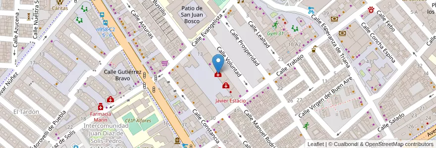 Mapa de ubicacion de Centro Desarrollo Cometa en 西班牙, 安达鲁西亚, Sevilla, Sevilla.