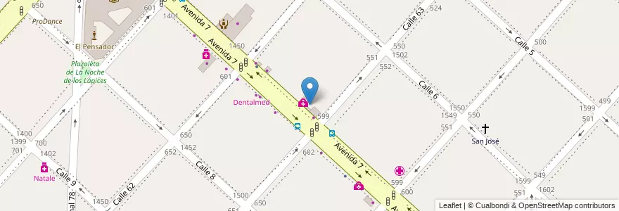 Mapa de ubicacion de Centro Diagnóstico Mon, Casco Urbano en Argentinië, Buenos Aires, Partido De La Plata, La Plata.