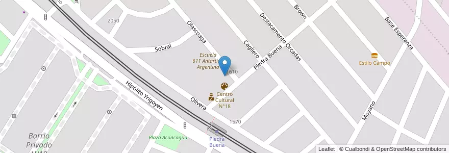 Mapa de ubicacion de Centro Documentacion Rápida (CDR) Luzuriaga en Arjantin, Şili, Mendoza, Departamento Maipú, Distrito Luzuriaga, Maipú.