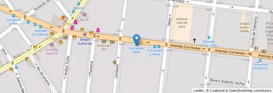 Mapa de ubicacion de Centro dos, Almagro en アルゼンチン, Ciudad Autónoma De Buenos Aires, ブエノスアイレス.