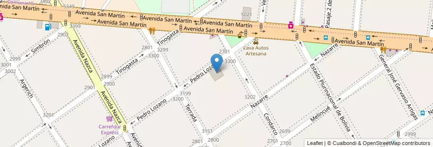 Mapa de ubicacion de Centro Educativo Buenos Aires, Villa del Parque en آرژانتین, Ciudad Autónoma De Buenos Aires, Buenos Aires, Comuna 11.