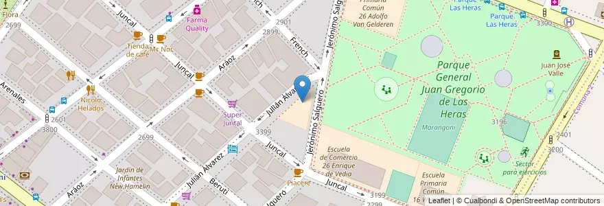 Mapa de ubicacion de Centro Educativo Complementario de Educación Plástica 01, Palermo en Arjantin, Ciudad Autónoma De Buenos Aires, Buenos Aires, Comuna 14.