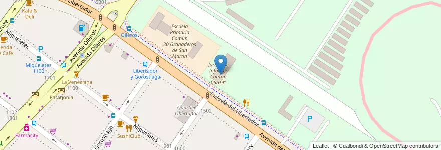 Mapa de ubicacion de Centro Educativo Complementario de Educación Plástica 09 (anexo), Palermo en الأرجنتين, Ciudad Autónoma De Buenos Aires, Buenos Aires, Comuna 14.