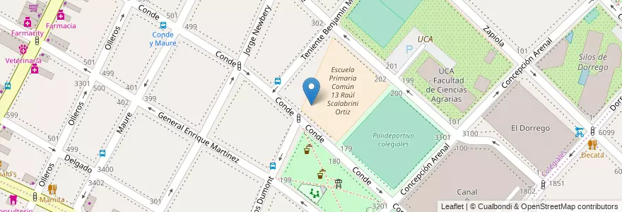 Mapa de ubicacion de Centro Educativo Complementario de Educación Plástica 09 (sede), Colegiales en 아르헨티나, Ciudad Autónoma De Buenos Aires, 부에노스아이레스, Comuna 13.