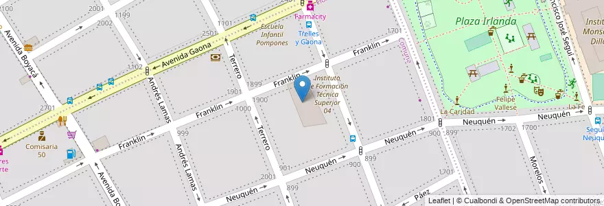 Mapa de ubicacion de Centro Educativo Complementario de Idiomas Extranjeros 07, Flores en Arjantin, Ciudad Autónoma De Buenos Aires, Comuna 7, Buenos Aires.