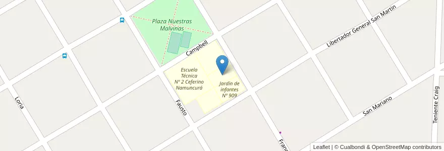 Mapa de ubicacion de Centro Educativo Complementario Nº 2 en アルゼンチン, ブエノスアイレス州, Partido De Almirante Brown, Glew.