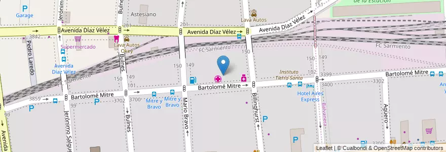Mapa de ubicacion de Centro Educativo de Nivel Primario 04, Almagro en Argentina, Ciudad Autónoma De Buenos Aires, Comuna 5, Buenos Aires.