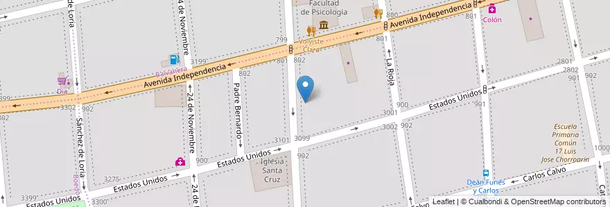 Mapa de ubicacion de Centro Educativo de Nivel Primario 28 - H. Gral. de Agudos Doctor Ramos Mejía, San Cristobal en Аргентина, Буэнос-Айрес, Comuna 3, Буэнос-Айрес.