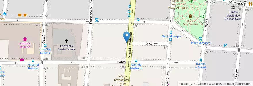 Mapa de ubicacion de Centro Educativo de Nivel Primario 29 - CESAC 38, Almagro en アルゼンチン, Ciudad Autónoma De Buenos Aires, Comuna 5, ブエノスアイレス.