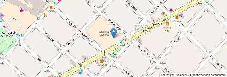Mapa de ubicacion de Centro Educativo de Nivel Primario 37 - Padre Guanella, Liniers en Argentina, Ciudad Autónoma De Buenos Aires, Comuna 9, Buenos Aires.