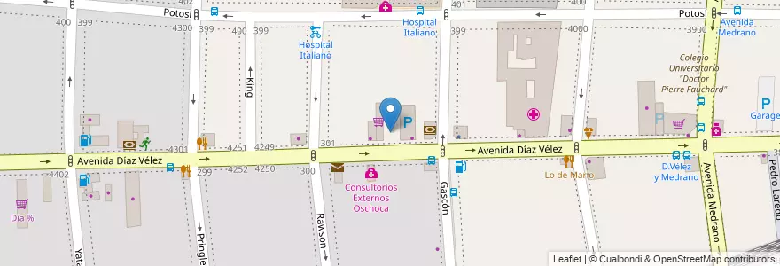 Mapa de ubicacion de Centro Educativo de Nivel Primario 44, Almagro en アルゼンチン, Ciudad Autónoma De Buenos Aires, Comuna 5, ブエノスアイレス.