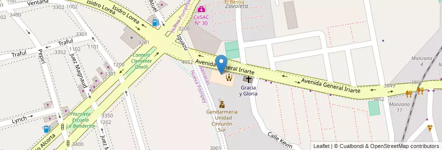 Mapa de ubicacion de Centro Educativo de Nivel Primario 50 - Salvador Gulla, Barracas en آرژانتین, Ciudad Autónoma De Buenos Aires, Comuna 4, Buenos Aires.