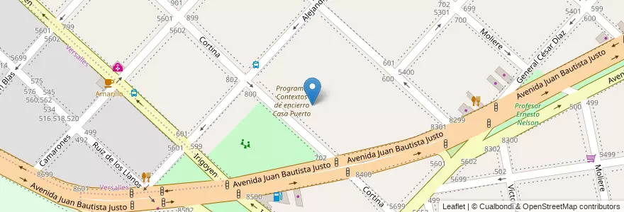 Mapa de ubicacion de Centro Educativo de Nivel Primario 52 - Casa Puerto, Villa Luro en Argentinië, Ciudad Autónoma De Buenos Aires, Buenos Aires, Comuna 10.
