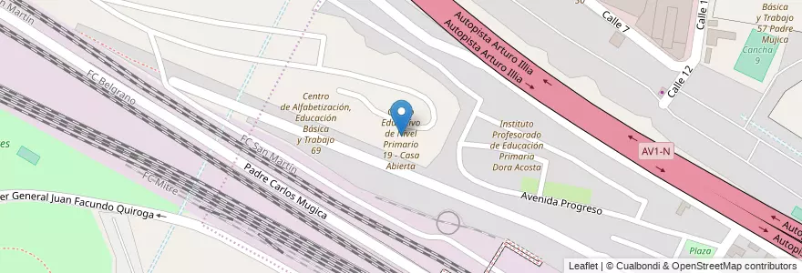 Mapa de ubicacion de Centro Educativo de Nivel Primario 56, Retiro en Argentinië, Ciudad Autónoma De Buenos Aires, Comuna 1, Buenos Aires.