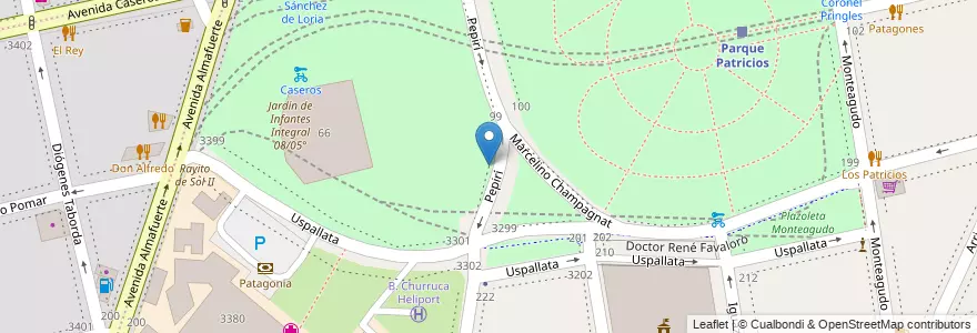 Mapa de ubicacion de Centro Educativo de Nivel Primario 58 - 61 y 27, Parque Patricios en アルゼンチン, Ciudad Autónoma De Buenos Aires, Comuna 4, ブエノスアイレス.