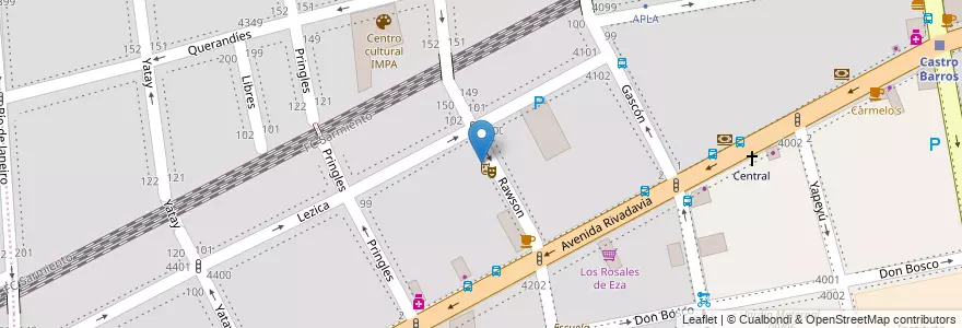 Mapa de ubicacion de Centro Educativo de Nivel Primario 62, Almagro en アルゼンチン, Ciudad Autónoma De Buenos Aires, Comuna 5, ブエノスアイレス.