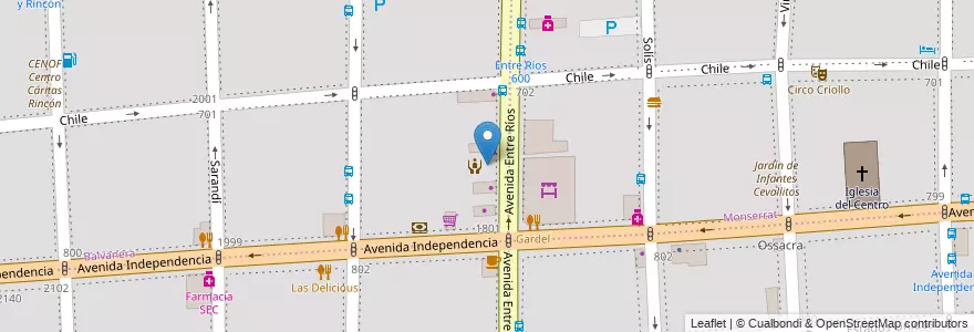 Mapa de ubicacion de Centro Educativo de Nivel Secundario 04, Balvanera en Argentinien, Ciudad Autónoma De Buenos Aires, Comuna 3, Buenos Aires.